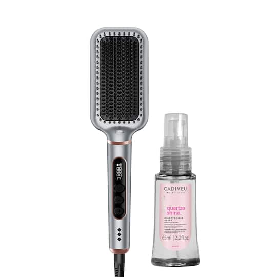 Ikonic Me Super Styler Brush & Cadiveu Quartzo Shine Liquid Quartz Combo