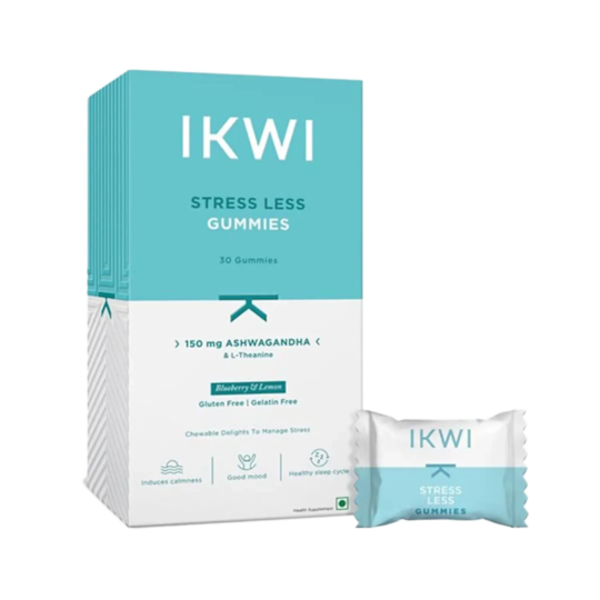 IKWI Stress Less Gummies with 150 mg Ashwagandha & L-Theanine (30 Gummies)