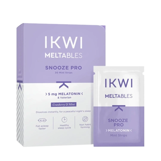 IKWI Snooze Pro Meltables With 5mg Melatonin & Valerian (30 Mint Strips)