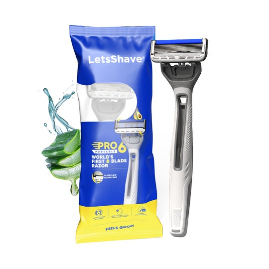 LetsShave Pro 6 World's First 6-Blade Portable Razor for Men