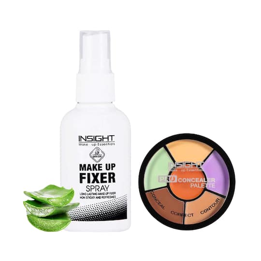 Insight Cosmetics Makeup Essentials Duo - Fixer Spray + Pro Concealer Palette