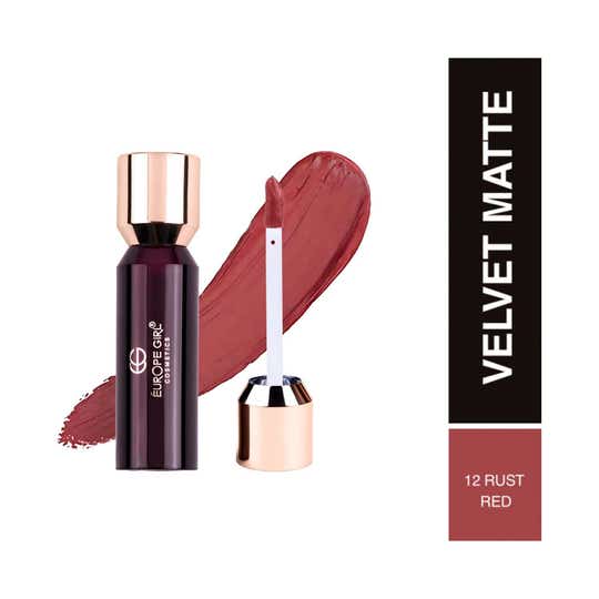 Europe Girl Velvet Matte Liquid Lipstick - Rust Red 12 (3.5 g)
