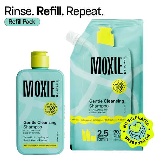 Moxie Beauty Rinse-Refill-Repeat Gentle Cleansing Shampoo + Refill Pouch (2 Pcs)