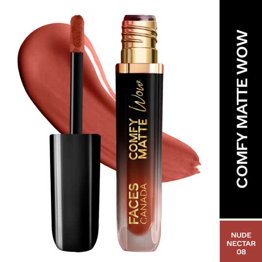 Faces Canada Comfy Matte Wow One Swipe Application Liquid Lipstick - Mauve Majesty 08 (3.8 ml)