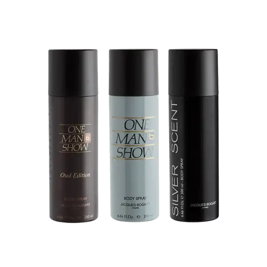 Jacques Bogart Combo Set : One Man Show Oud, One Man Show, Silver Scent Deo (3 pcs)
