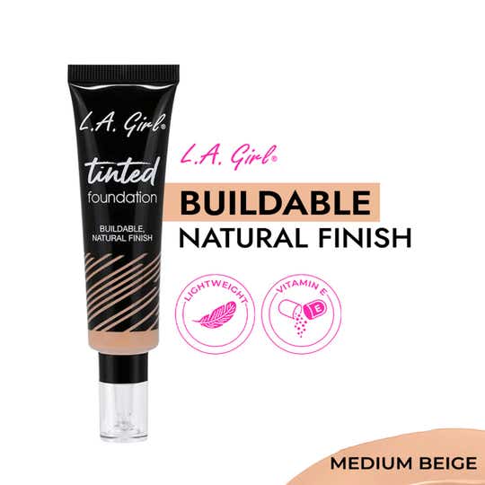 L.A. Girl Tinted Foundation - Medium Beige (30ml)