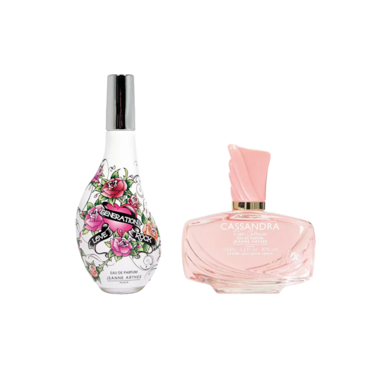 Jeanne Arthes Combo Set : Cassandra Rose Intense, Love Generation Rock Eau de Parfum (2 pcs)