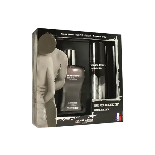 Jeanne Arthes Rocky Man Gift Set - (Eau De Toilette 100ml + Deo 200ml) (2Pcs)