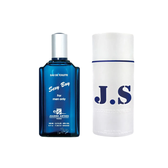 Jeanne Arthes Combo Set : Js Magnetic Power Navy Blue, Sexy Boy Pour Homme Eau de Toilette (2 pcs)