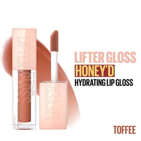 Maybelline New York Lifter Gloss Hydrating Honey'd Lip Gloss - Toffee (5.4 ml)