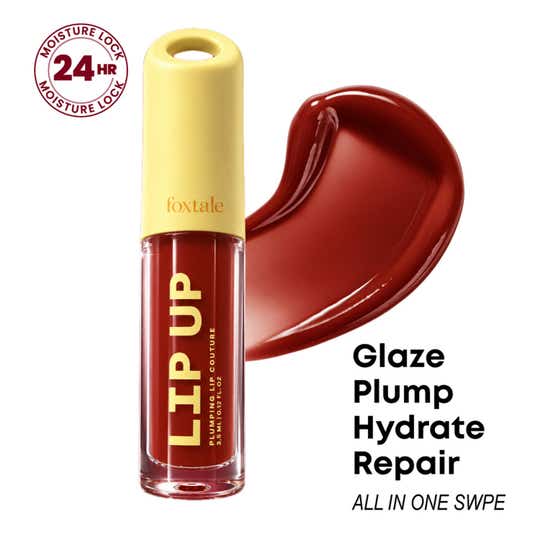 Foxtale Plumping Ceramide Lip Balm for Hydrated & Smooth Lips with Gloss Finish - Rouge (3.5 ml)