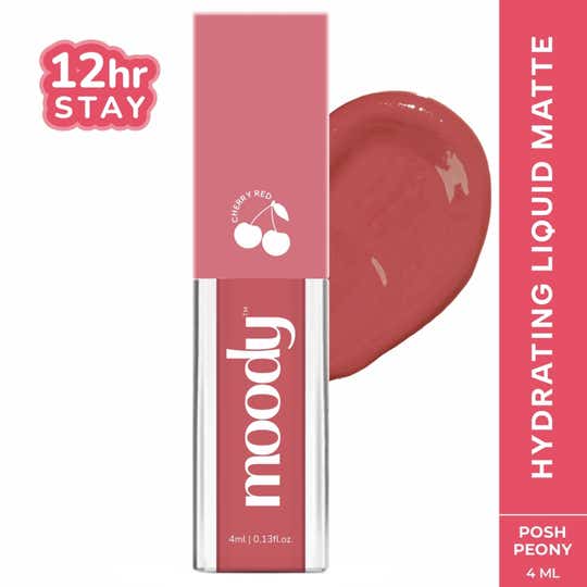 Moody Drip Matte Liquid Lipstick - Posh Peony (4 ml)