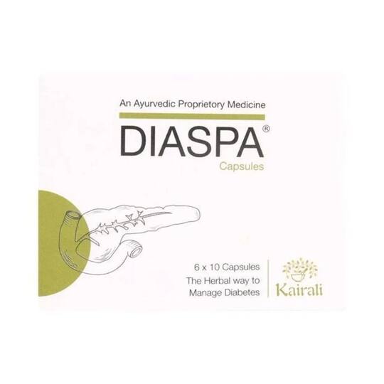 Kairali Diaspa Capsules Ayurvedic Medicine for Diabetes and High Blood Sugar (60 Capsules)