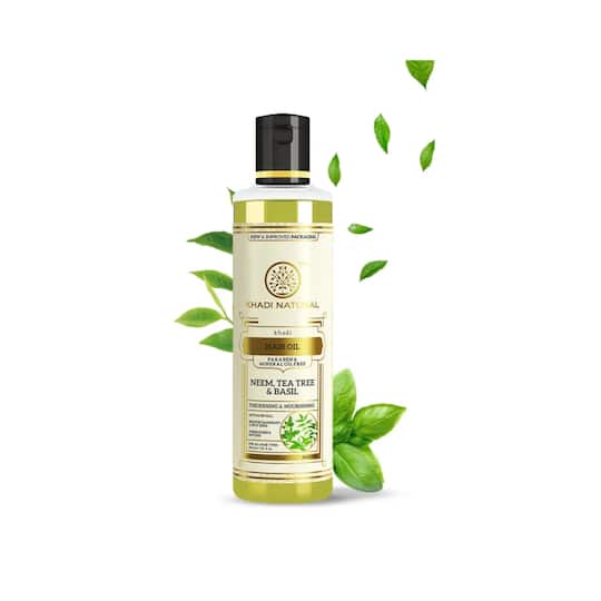 Khadi Natural Neem Tea Tree & Basil Hair Oil (210ml)
