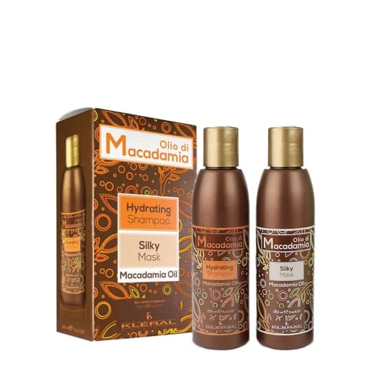 Kleral Duo Olio Di Macadamia Hydrating Shampoo+Silky Mask Kit (300ml)