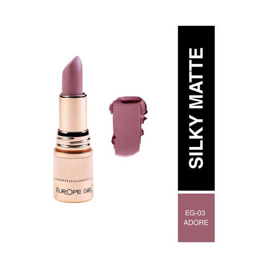 Europe Girl Silky Matte Long Lasting Lipstick - Adore Eg 03 (3 g)
