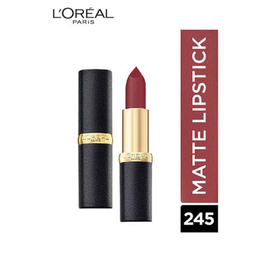 L'Oreal Paris Color Riche Moist Matte Lipstick, 245 Sleek Dominance, 3.7g