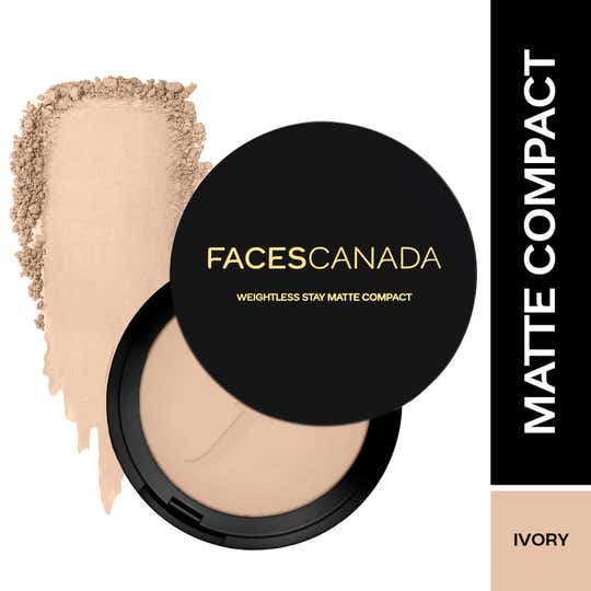 Faces Canada Weightless Stay Matte Finish Compact Powder SPF 20 Non Oily  - Ivory 01 (9 g)