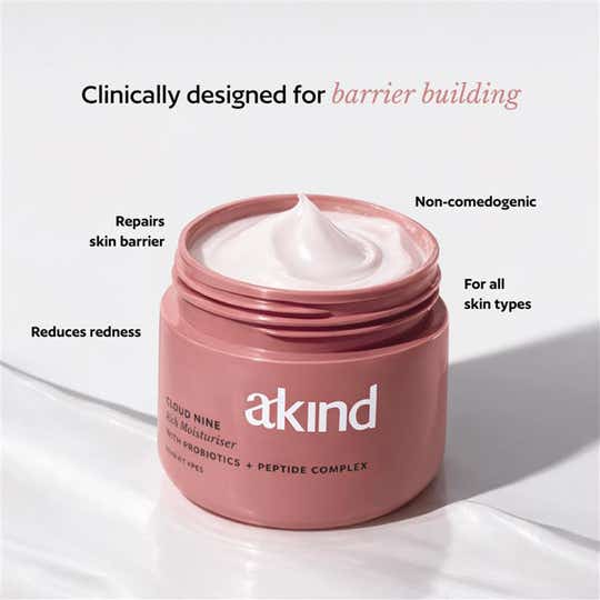 Akind On Cloud Nine Lightweight Moisturiser (50g), Barrier Build with Probiotics & Peptides