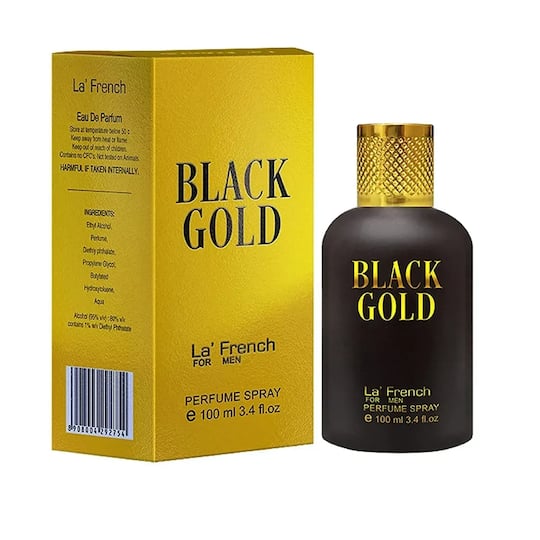 LA' French Black Gold Eau De Parfum Spray - (100ml)