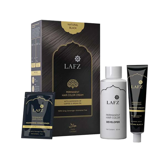 LAFZ Permanent Hair Color Cream - Natural Black (130ml)