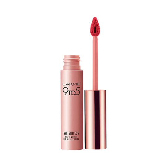 Lakme 9To5 Weightless Mousse Lip & Cheek Color - Pink Plush (9g)