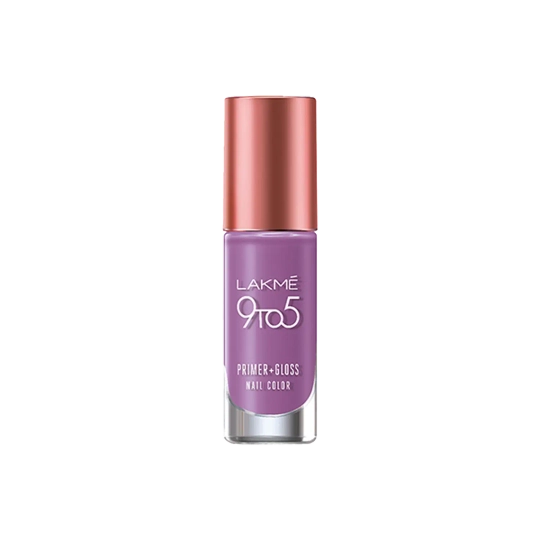 Lakme 9To5 Primer + Gloss Nail Color - Lilac Link (6ml)