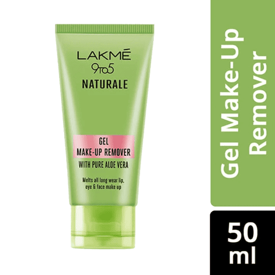 Lakme 9 To 5 Natural Gel Makeup Remover with Pure Aloe Vera (50ml)