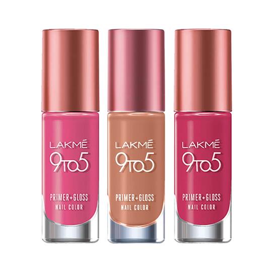 Lakme Pink Nails (Pack of 3) Combo