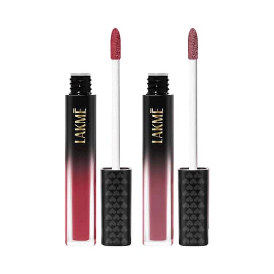 Lakme Absolute Mousse Date Night Combo- Love Struck Red & Date Night Pink