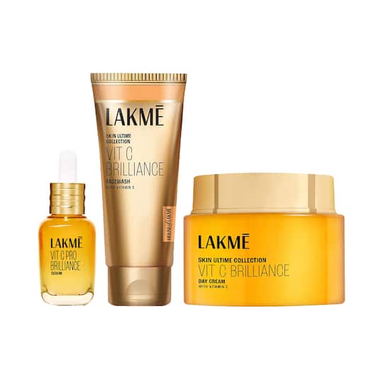 Lakme Vitamin C Combo - 10% Vitamin C Serum + Facewash + Day Cream