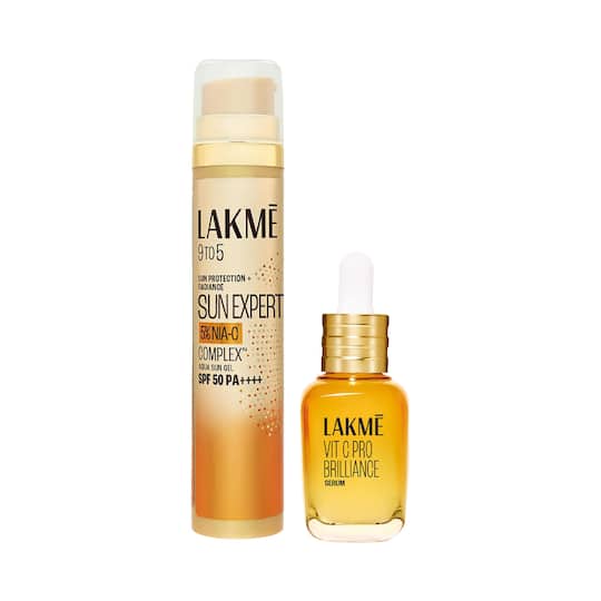 Lakme Vitamin C 10% Serum + Nia-VIT C Sunscreen Combo