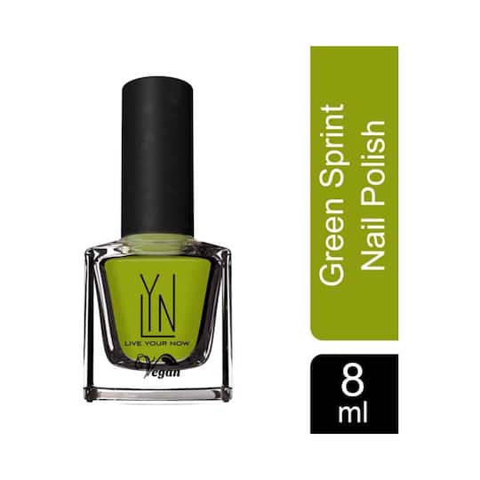 Live Your Now (LYN) Fast Dry Non Toxic Nail Polish - Green Sprint (8ml)