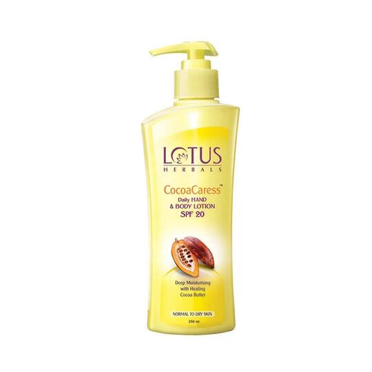 Lotus Herbals Cocoa Caress Daily Hand & Body Lotion SPF 20 - (250ml)