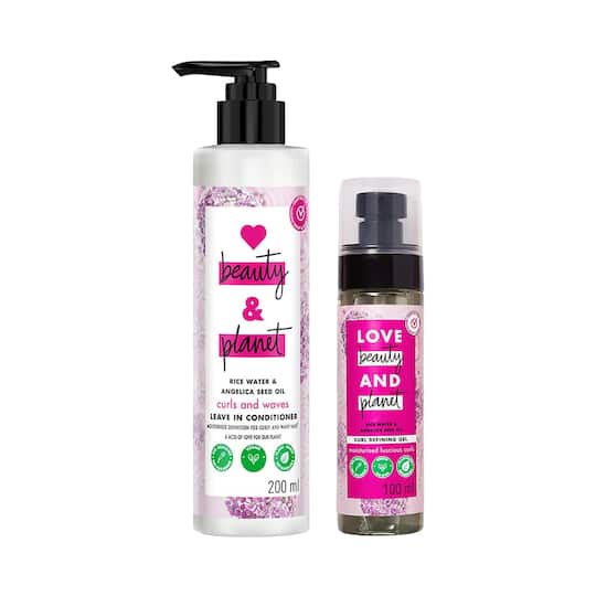 LOVE beauty AND planet Rice Water Leave in Conditioner & Curl Gel Combo