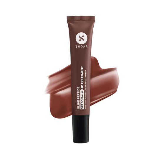 SUGAR Cosmetics Glide Peptide SPF50 Pa+++ Lip Treatment - 04 Mocha Melt (10 ml)