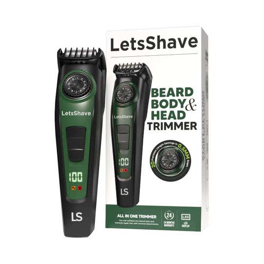 LetsShave Beard, Body & Head Fully Waterproof Trimmer with 20 Settings