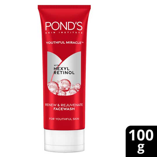 Pond's Youthful Miracle Hexyl Retinol Renew & Rejuvenate Facewash (100 g)