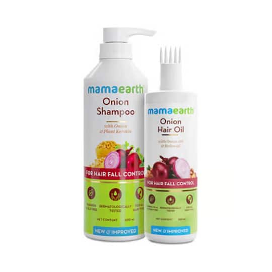 Mamaearth Onion Oil (250 ml) + Onion Shampoo (600 ml) Combo