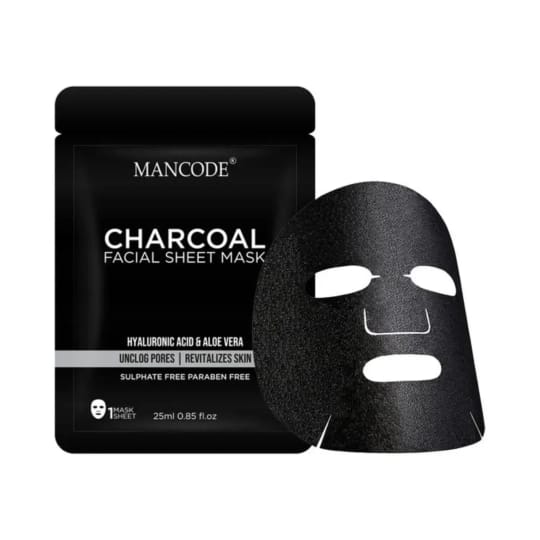 Mancode Charcoal Facial Sheet Mask - (25ml)