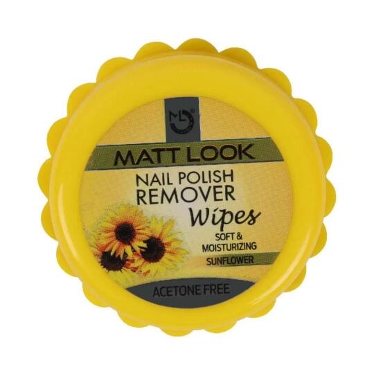 Matt Look Sunflower Nail Polish Remover Wipes - (25 Pcs)