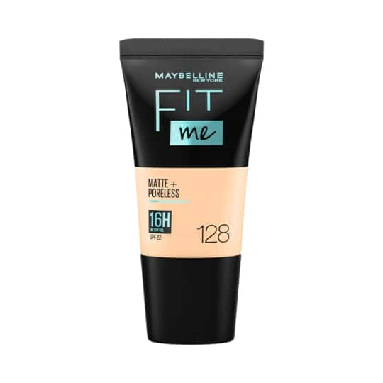 Maybelline New York Fit Me Matte + Poreless Liquid Foundation Tube SPF 22 - 128 Warm Nude (18ml)