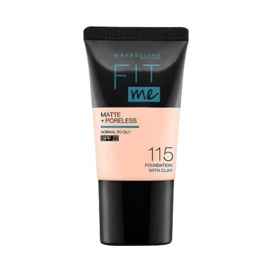 Maybelline New York Fit Me Matte + Poreless Liquid Foundation Tube SPF 22 - 115 Ivory (18ml)