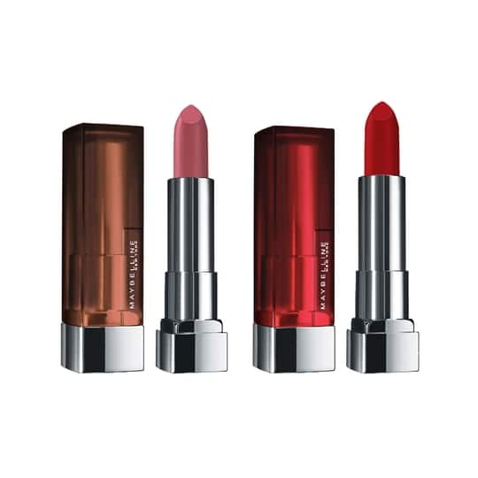 Maybelline New York Color Sensational Creamy Matte Lipsticks (Shades - 660, 690) Combo