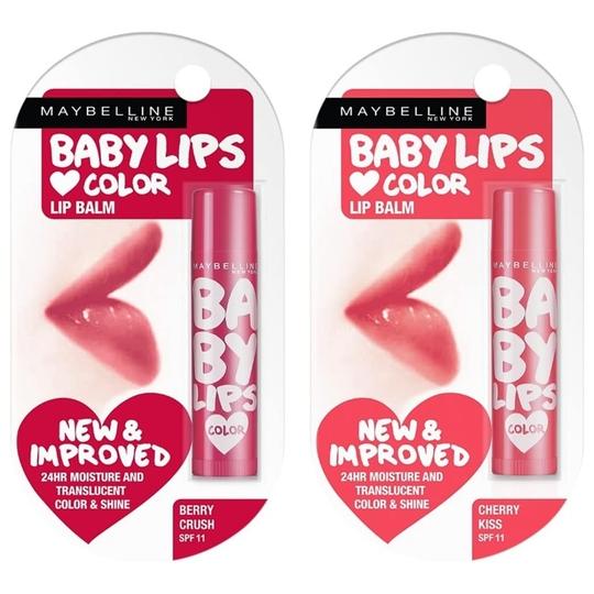 Maybelline New York Baby Lips Pack of 2 (Berry Crush & Cherry Kiss)