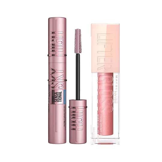 Maybelline New York Clean Girl Shimmer Duo -Mascara + Lifter Gloss : Concert-Proof Look Essentials