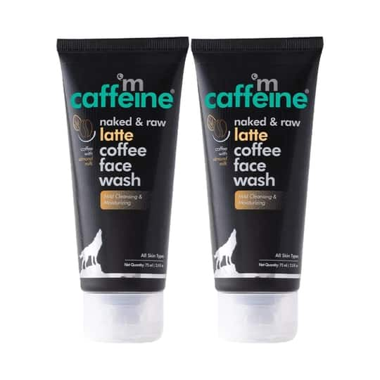 mCaffeine Coffee & Milk Deep Cleanse Face Wash for Men & Women Glowing Skin Fights Acne Combo