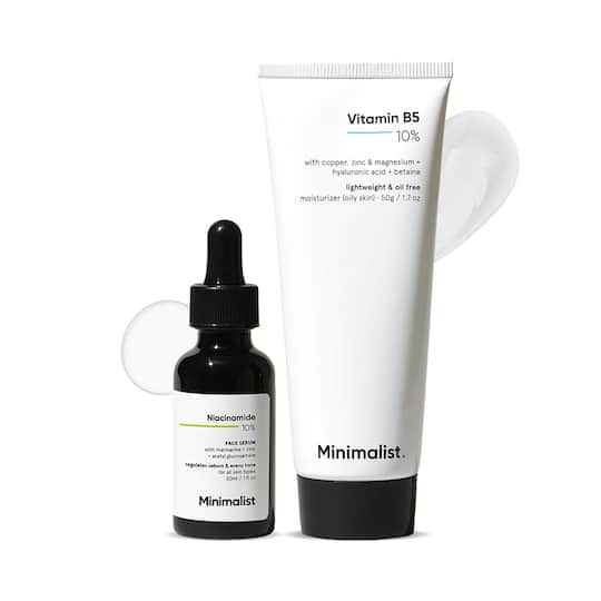 Minimalist Skin Repair Duo Vitamin B5 10% Moisturizer + Niacinamide 10% Face Serum Combo