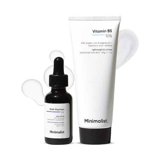 Minimalist Age Defying Hydration Combo Vitamin B5 10% Moisturizer + Multi Peptide Night Serum