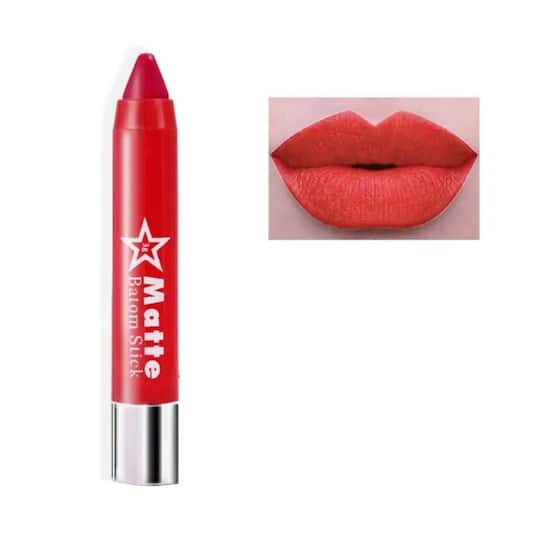 Miss Rose Matte Batom Stick Chubby Lip Crayon - 29 Naughty Red (3g)